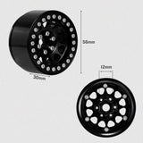 Max Maxb 4pc 1.9" Beadlock Wheels Rims for Axial SCX10 II 90046 Traxxas TRX4 D90 HPI