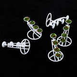 Maxbell 5pcs Miniatural Flower Shelf Triangle Dollhouse Garden Decor Kids Toy Gift 1:50