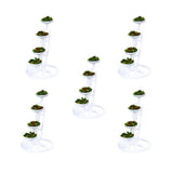 Maxbell 5pcs Miniatural Flower Shelf Triangle Dollhouse Garden Decor Kids Toy Gift 1:50