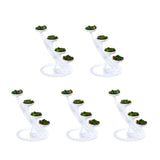 Maxbell 5pcs Miniatural Flower Shelf Triangle Dollhouse Garden Decor Kids Toy Gift 1:50