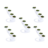 Maxbell 5pcs Miniatural Flower Shelf Triangle Dollhouse Garden Decor Kids Toy Gift 1:50