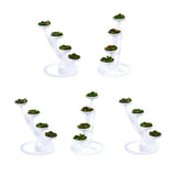 Maxbell 5pcs Miniatural Flower Shelf Triangle Dollhouse Garden Decor Kids Toy Gift 1:50