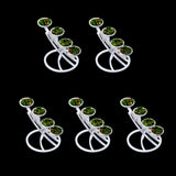 Maxbell 5pcs Miniatural Flower Shelf Triangle Dollhouse Garden Decor Kids Toy Gift 1:50