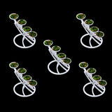 Maxbell 5pcs Miniatural Flower Shelf Triangle Dollhouse Garden Decor Kids Toy Gift 1:50