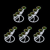 Maxbell 5pcs Miniatural Flower Shelf Triangle Dollhouse Garden Decor Kids Toy Gift 1:50