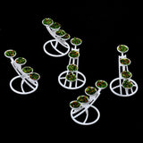 Maxbell 5pcs Miniatural Flower Shelf Triangle Dollhouse Garden Decor Kids Toy Gift 1:50
