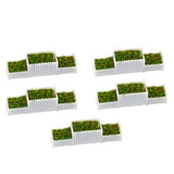Maxbell 5pcs E Flower Beds Plants Mini Landscape Fairy Garden Dollhouse Decor 1/100