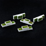 Maxbell 5pcs E Flower Beds Plants Mini Landscape Fairy Garden Dollhouse Decor 1/150