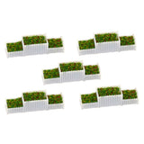 Maxbell 5pcs E Flower Beds Plants Mini Landscape Fairy Garden Dollhouse Decor 1/150
