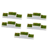 Maxbell 5pcs E Flower Beds Plants Mini Landscape Fairy Garden Dollhouse Decor 1/150