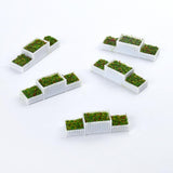 Maxbell 5pcs E Flower Beds Plants Mini Landscape Fairy Garden Dollhouse Decor 1/150