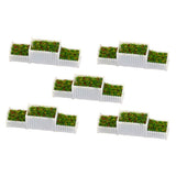 Maxbell 5pcs E Flower Beds Plants Mini Landscape Fairy Garden Dollhouse Decor 1/200