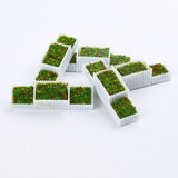 Maxbell 5pcs E Flower Beds Plants Mini Landscape Fairy Garden Dollhouse Decor 1/200
