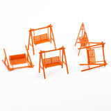 Maxbell 5x Plastic Swing Chair Dollhouse Miniature Furniture Toy Decor O Scale 1:50