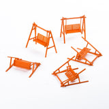 Maxbell Plastic Swing Chair Dollhouse Miniature Furniture Toy Decor OO Scale 1:75