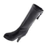 Maxbell 1 Pair of Dolls Boot Shoes for 1/6 Blythe BJD Licca/Momoko/Azone Dress Black