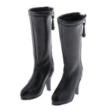Maxbell 1 Pair of Dolls Boot Shoes for 1/6 Blythe BJD Licca/Momoko/Azone Dress Black