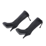 Maxbell 1 Pair of Dolls Boot Shoes for 1/6 Blythe BJD Licca/Momoko/Azone Dress Black