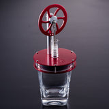Maxbell Low Temperature Flywheel Stirling Engine Motor Steam Heat Model Red