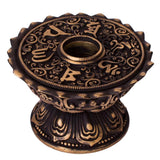 Maxbell Tibetan Buddhist Buddha Lotus Prayer Wheel Copper Base Prayer Pedestal Craft