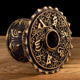Maxbell Tibetan Buddhist Buddha Lotus Prayer Wheel Copper Base Prayer Pedestal Craft