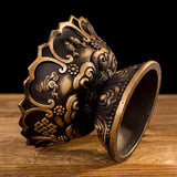 Maxbell Tibetan Buddhist Buddha Lotus Prayer Wheel Copper Base Prayer Pedestal Craft