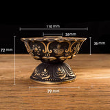 Maxbell Tibetan Buddhist Buddha Lotus Prayer Wheel Copper Base Prayer Pedestal Craft