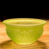 Maxbell Holy Water Bowl 8 Auspicious Glass Water Cup for Worship Buddha Cup Green