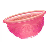 Maxbell Holy Water Bowl 8 Auspicious Glass Water Cup for Worship Buddha Cup Pink