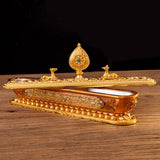 Maxbell Tibetan Nepal Handmade Metal Incense Burner Stick Burning Long Incense Box