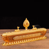 Maxbell Tibetan Nepal Handmade Metal Incense Burner Stick Burning Long Incense Box