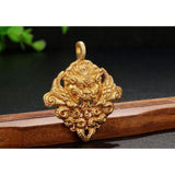 Maxbell Nepal Tibetan Buddhism Taotie Mahakala Religious Charm DIY Necklace Pendants
