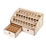 Max Maxb Wood Paint Bottles Rack Stand Pigment Tools Storage Holder for DIY Painting