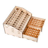 Max Maxb Wood Paint Bottles Rack Stand Pigment Tools Storage Holder for DIY Painting