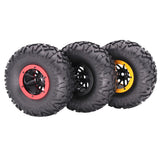Max Maxb 1/10 Inflated Air 2.2 "Beadlock OD Wheel Rims 135mm w/ Pump Inflator Black