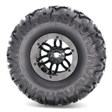Max Maxb 1/10 Inflated Air 2.2 "Beadlock OD Wheel Rims 135mm w/ Pump Inflator Black