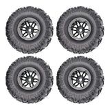 Max Maxb 1/10 Inflated Air 2.2 "Beadlock OD Wheel Rims 135mm w/ Pump Inflator Black