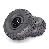 Max Maxb 1/10 Inflated Air 2.2 "Beadlock OD Wheel Rims 135mm w/ Pump Inflator Black