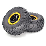Max Maxb 1/10 Inflated Air 2.2 "Beadlock OD Wheel Rims 135mm w/ Pump Inflator Golden