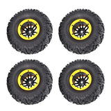 Max Maxb 1/10 Inflated Air 2.2 "Beadlock OD Wheel Rims 135mm w/ Pump Inflator Golden