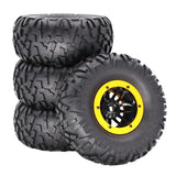 Max Maxb 1/10 Inflated Air 2.2 "Beadlock OD Wheel Rims 135mm w/ Pump Inflator Golden