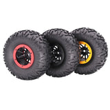 Max Maxb 1/10 Inflated Air 2.2 "Beadlock OD Wheel Rims 135mm w/ Pump Inflator Golden