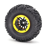 Max Maxb 1/10 Inflated Air 2.2 "Beadlock OD Wheel Rims 135mm w/ Pump Inflator Golden