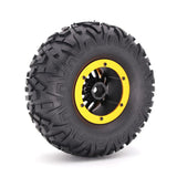 Max Maxb 1/10 Inflated Air 2.2 "Beadlock OD Wheel Rims 135mm w/ Pump Inflator Golden