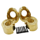 Max Maxb 4Pack Brass Counterweight Balance Tire Portal Cover for Traxxas TRX-4 RC Car