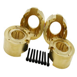 Max Maxb 4Pack Brass Counterweight Balance Tire Portal Cover for Traxxas TRX-4 RC Car