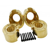 Max Maxb 4Pack Brass Counterweight Balance Tire Portal Cover for Traxxas TRX-4 RC Car