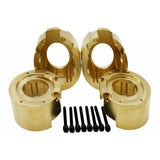 Max Maxb 4Pack Brass Counterweight Balance Tire Portal Cover for Traxxas TRX-4 RC Car