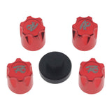 Maxbell 4Pieces RC Car Rim Center Cap for 1/10 Traxxas TRX4 90046 D90 Tamiya MST red