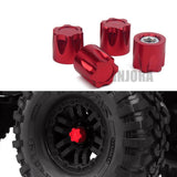 Maxbell 4Pieces RC Car Rim Center Cap for 1/10 Traxxas TRX4 90046 D90 Tamiya MST red
